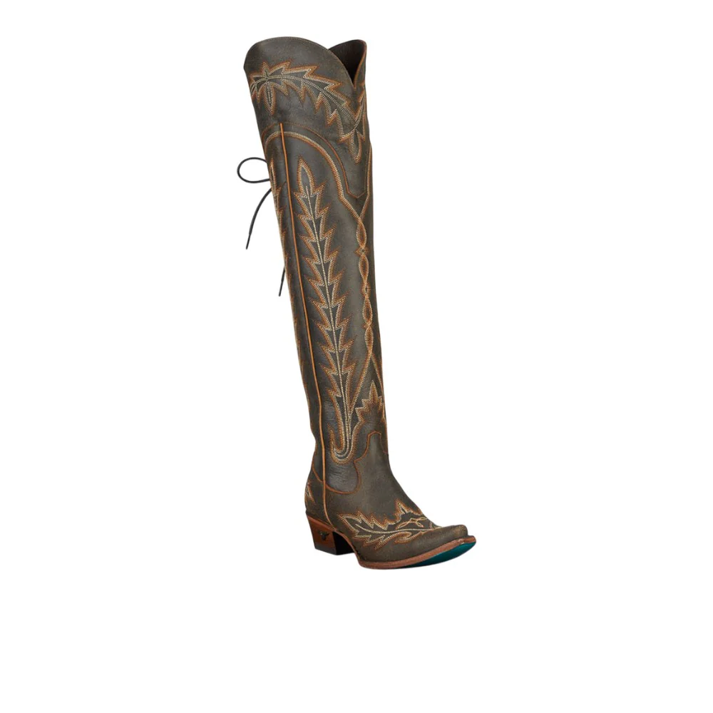 Lexington OTK Embroidered Snip Toe Corset Boot - Image 2