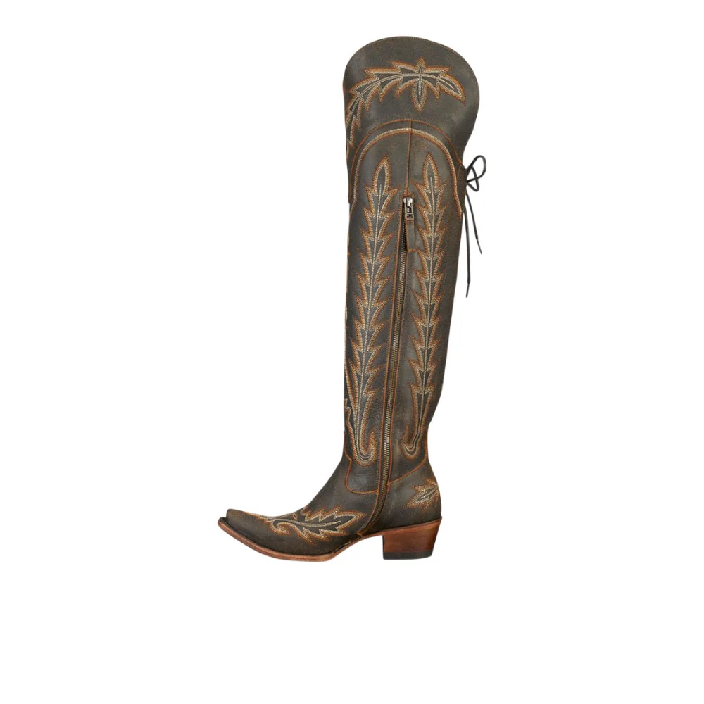 Lexington OTK Embroidered Snip Toe Corset Boot - Image 3