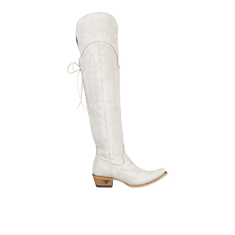 Lexington OTK Embroidered Snip Toe Corset Boot