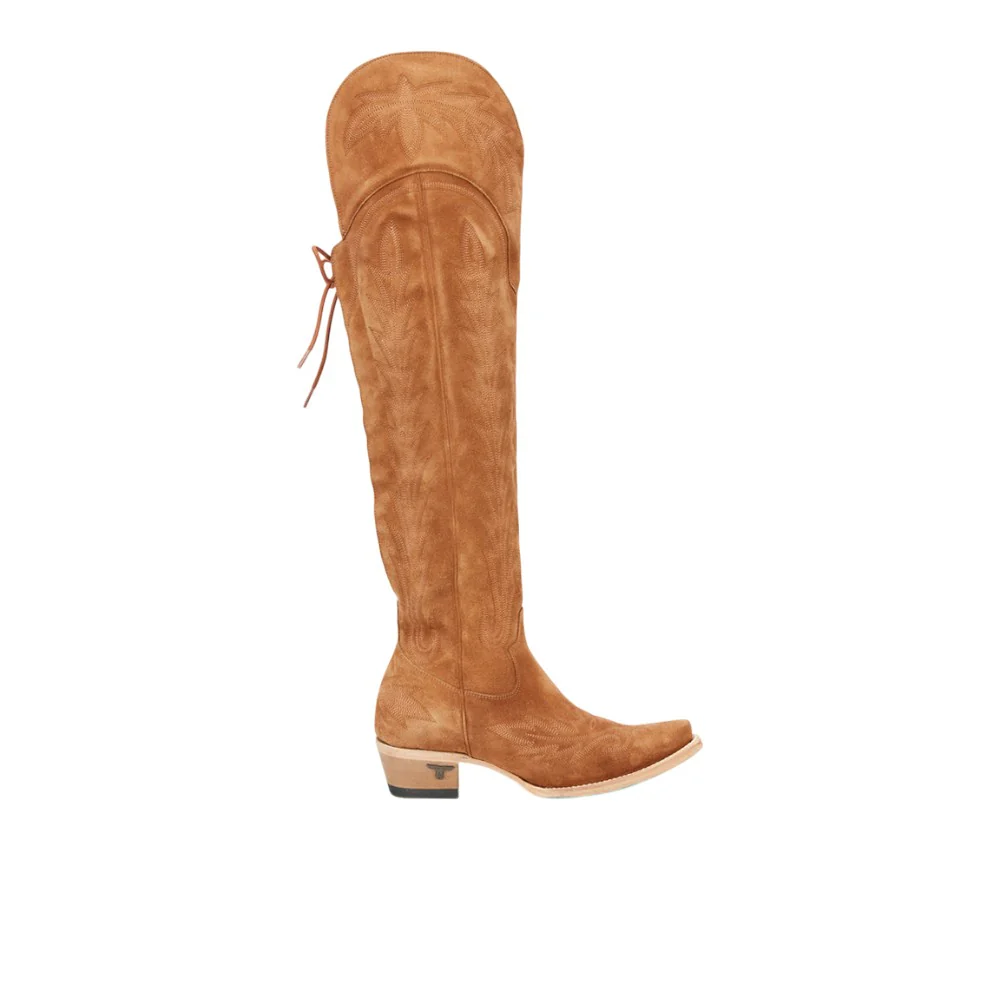 Lexington OTK Embroidered Snip Toe Corset Boot