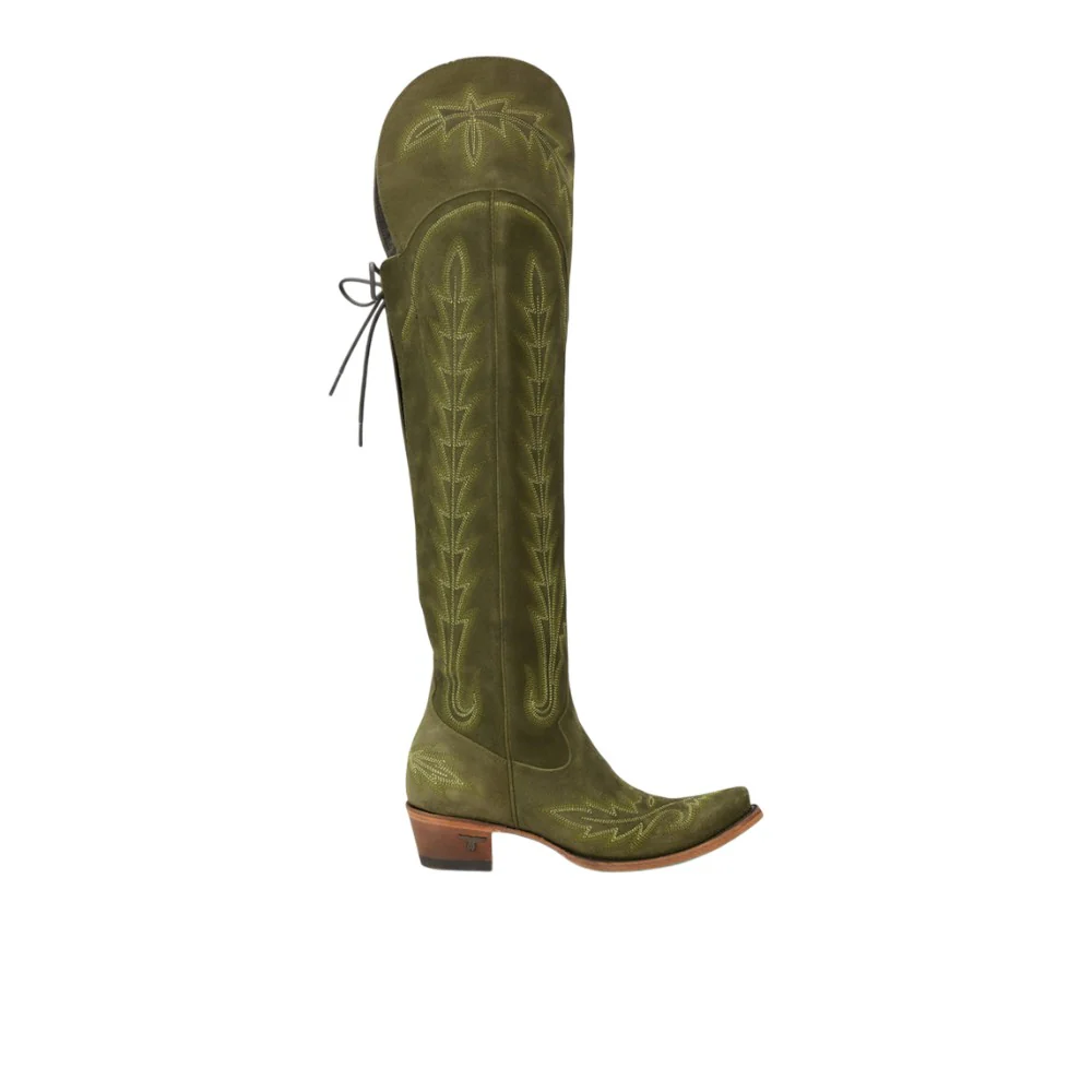 Lexington OTK Embroidered Snip Toe Corset Boot