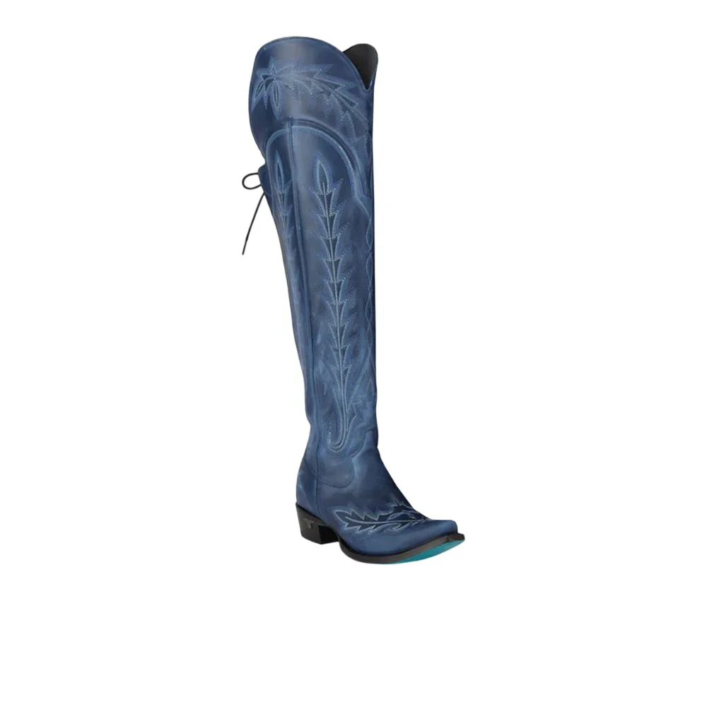 Lexington OTK Embroidered Snip Toe Corset Boot - Image 2