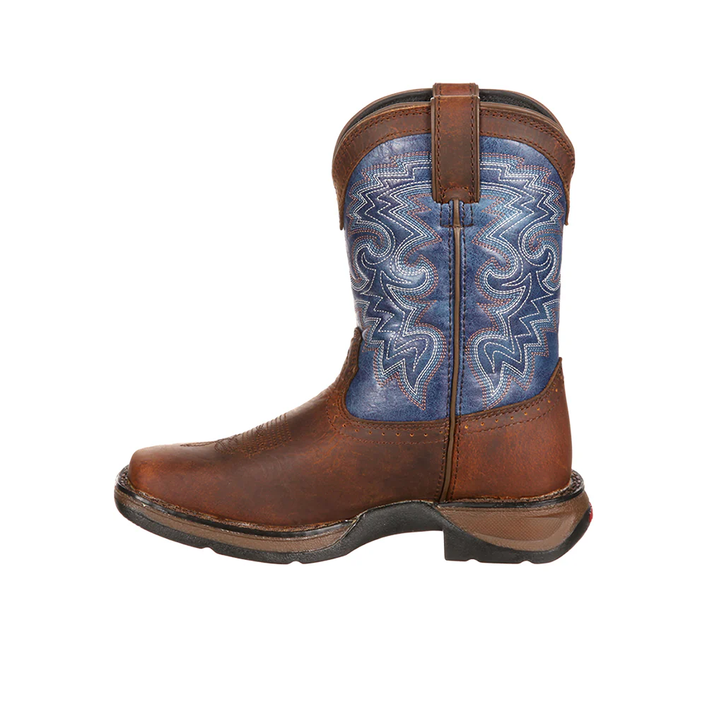 Western Square Toe Pull On Cowboy Boots (Little Kid - Big Kid) - Image 4