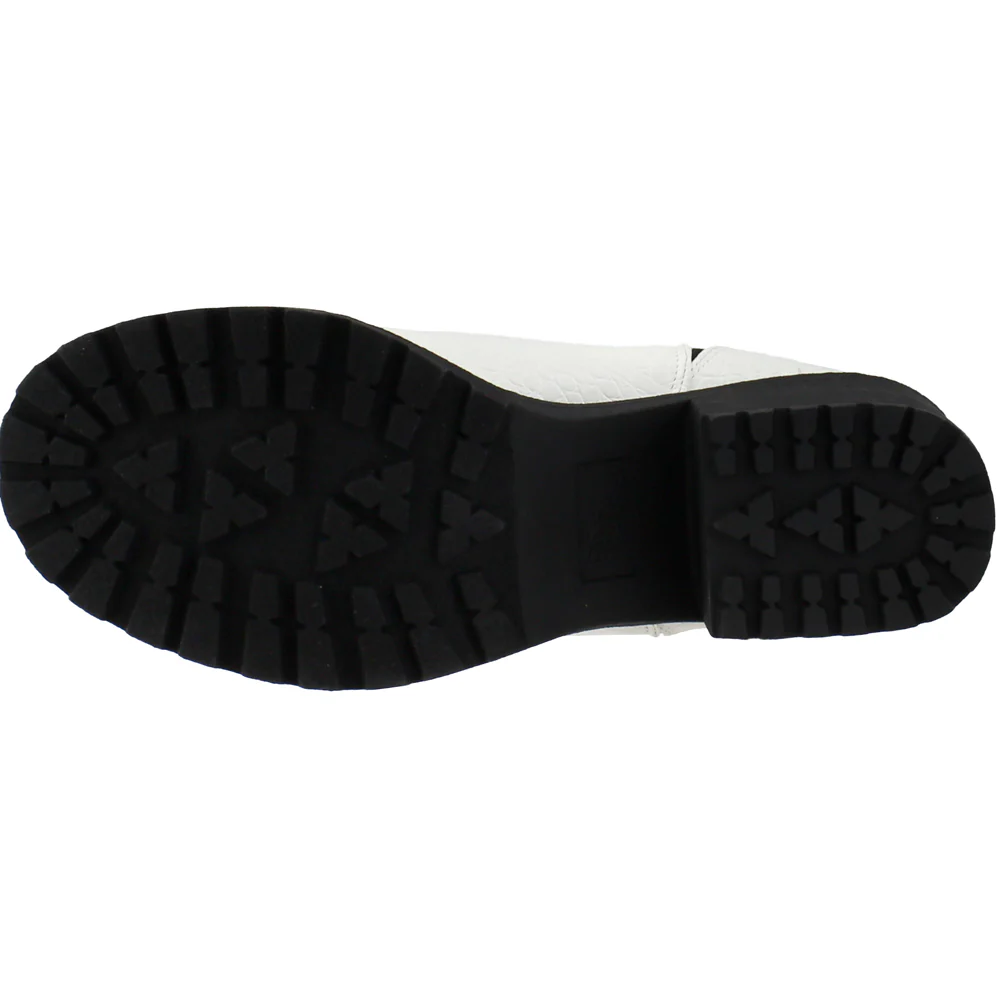 Lisbon Croc Pull On Platform Round Toe Chelsea Booties - Image 5