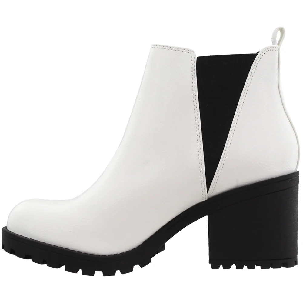 Lisbon Round Toe Pull On Platform Chelsea Booties - Image 4