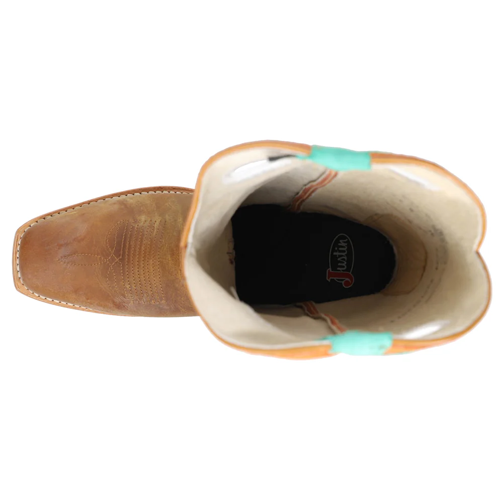 Lorena Square Toe Pull On Cowboy Boots - Image 4