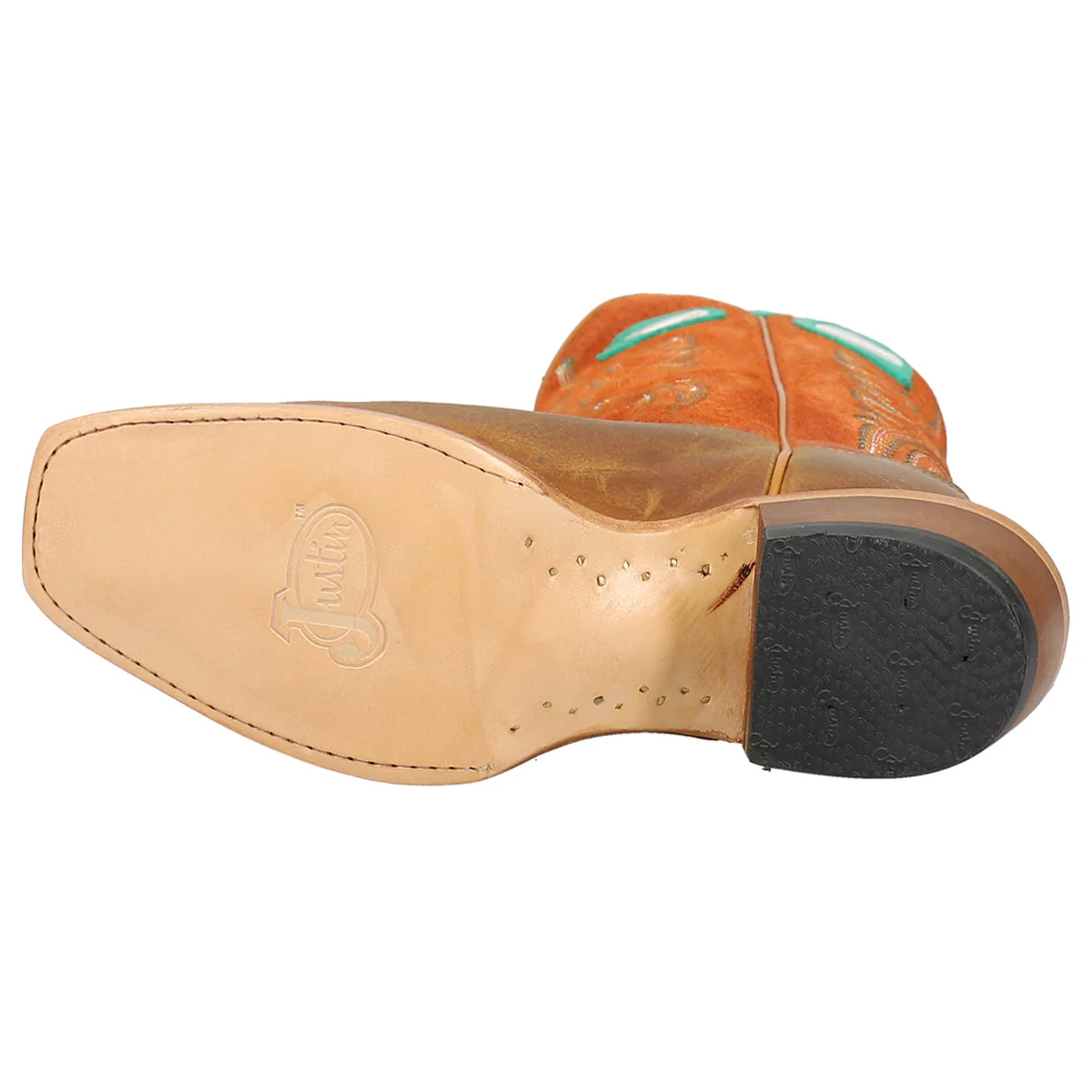 Lorena Square Toe Pull On Cowboy Boots - Image 5
