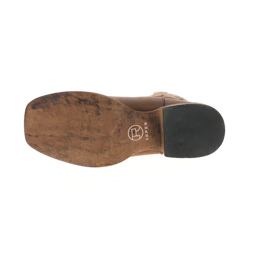 Loretta Embroidered Square Toe Pull On Cowboy Boots - Image 5