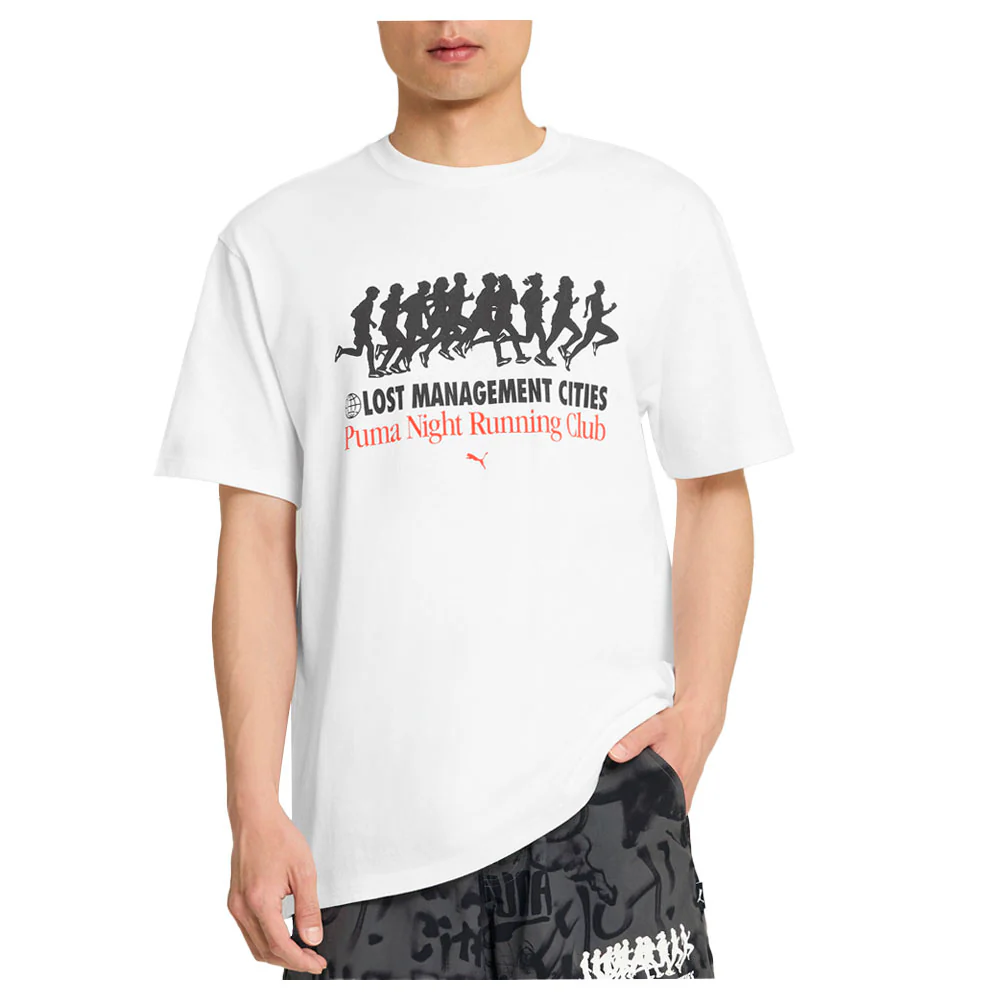 PUMA X LOST MANAGEMENT CITIES Graphic Crew Neck Short Sleeve T-Shirt - Image 3