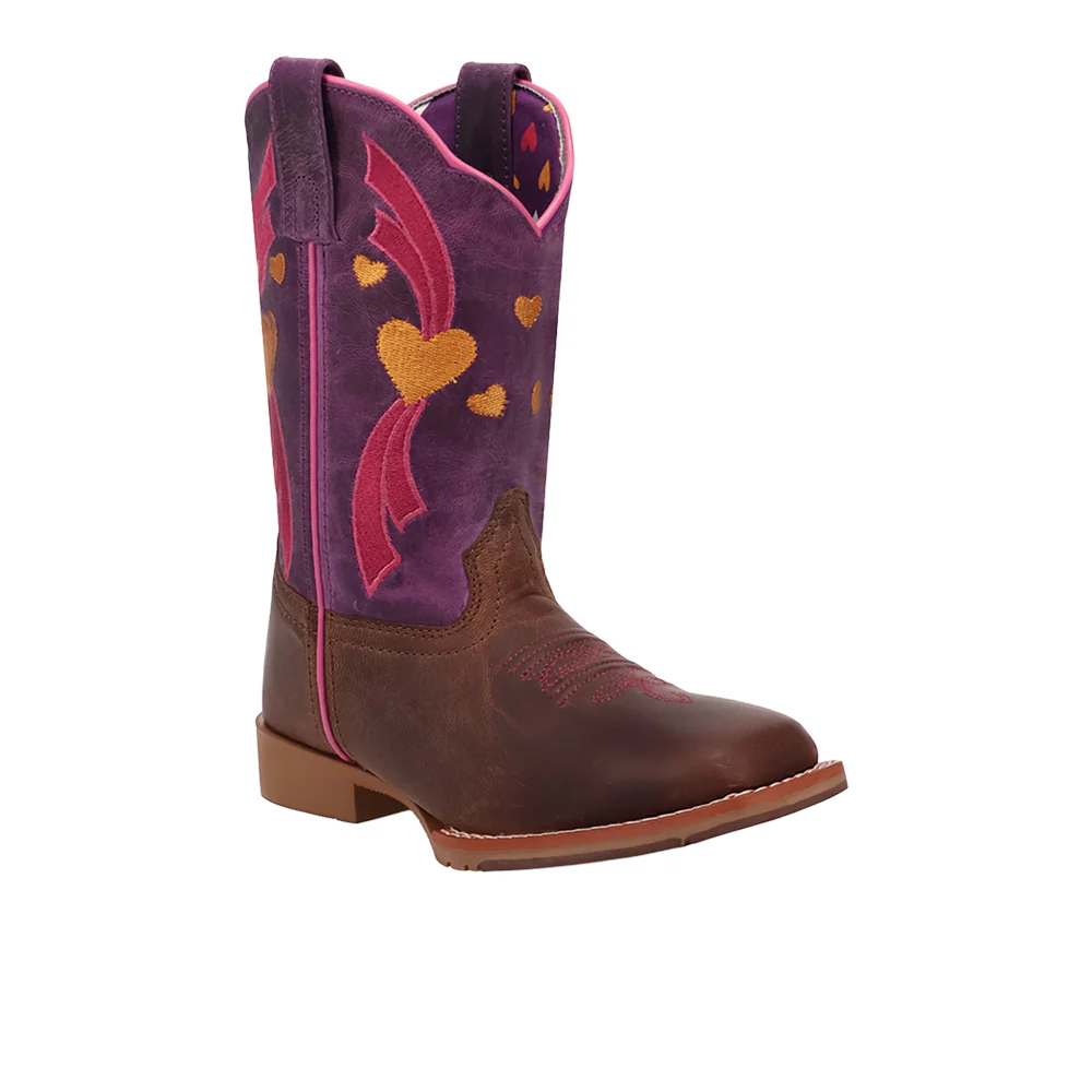 Lottie Leather Square Toe Cowboy Boots (Toddler-Big Kid) - Image 2