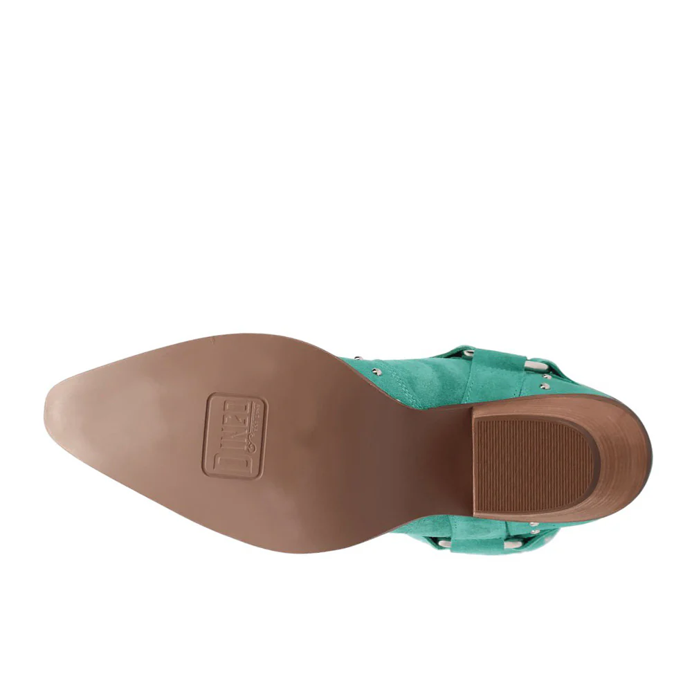 Lucky Stars Suede Leather Snip Toe Cowboy Boots - Image 5