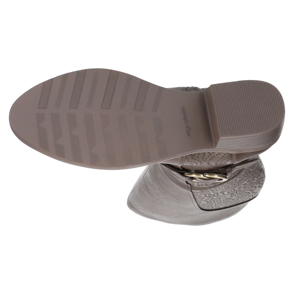 Luella Embossed Riding Round Toe Zippered Boots - Image 5