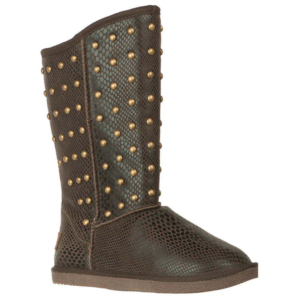 Kimi Snake Studded Round Toe Pull On Boots - Image 2