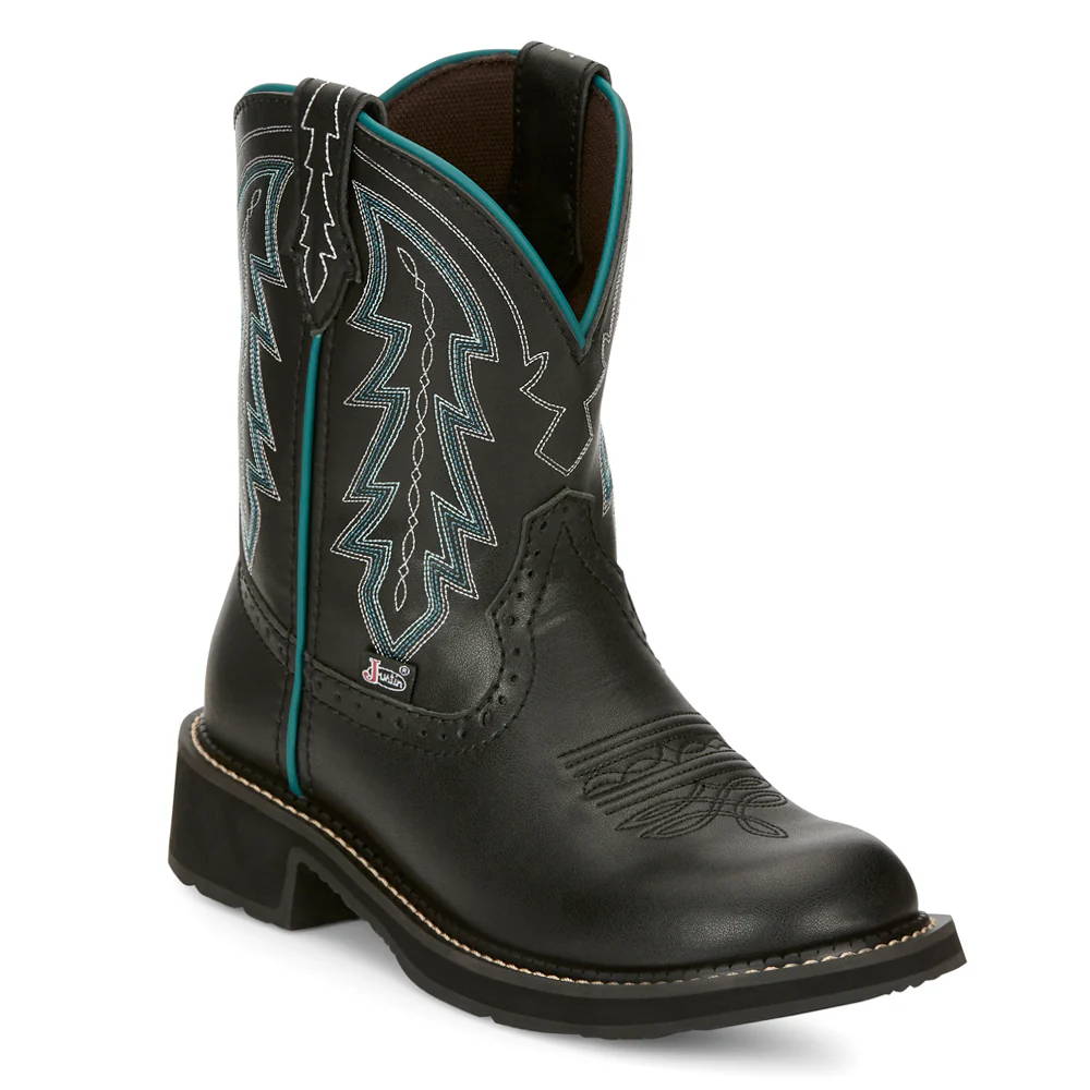 Lyla Embroidered Round Toe Pull On Cowboy Boots - Image 2