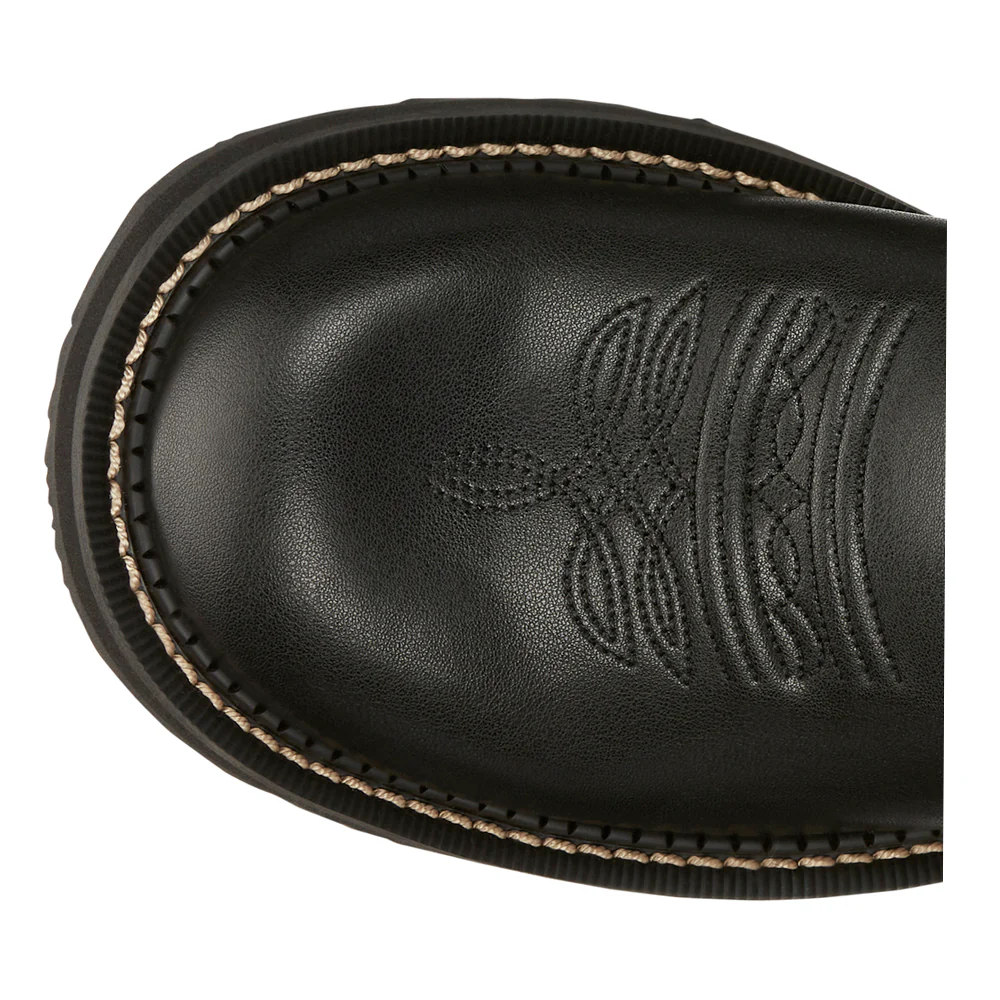 Lyla Embroidered Round Toe Pull On Cowboy Boots - Image 4
