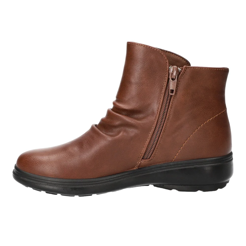 Lyra Double Zipper Ankle Round Toe Zippered Booties - Image 3
