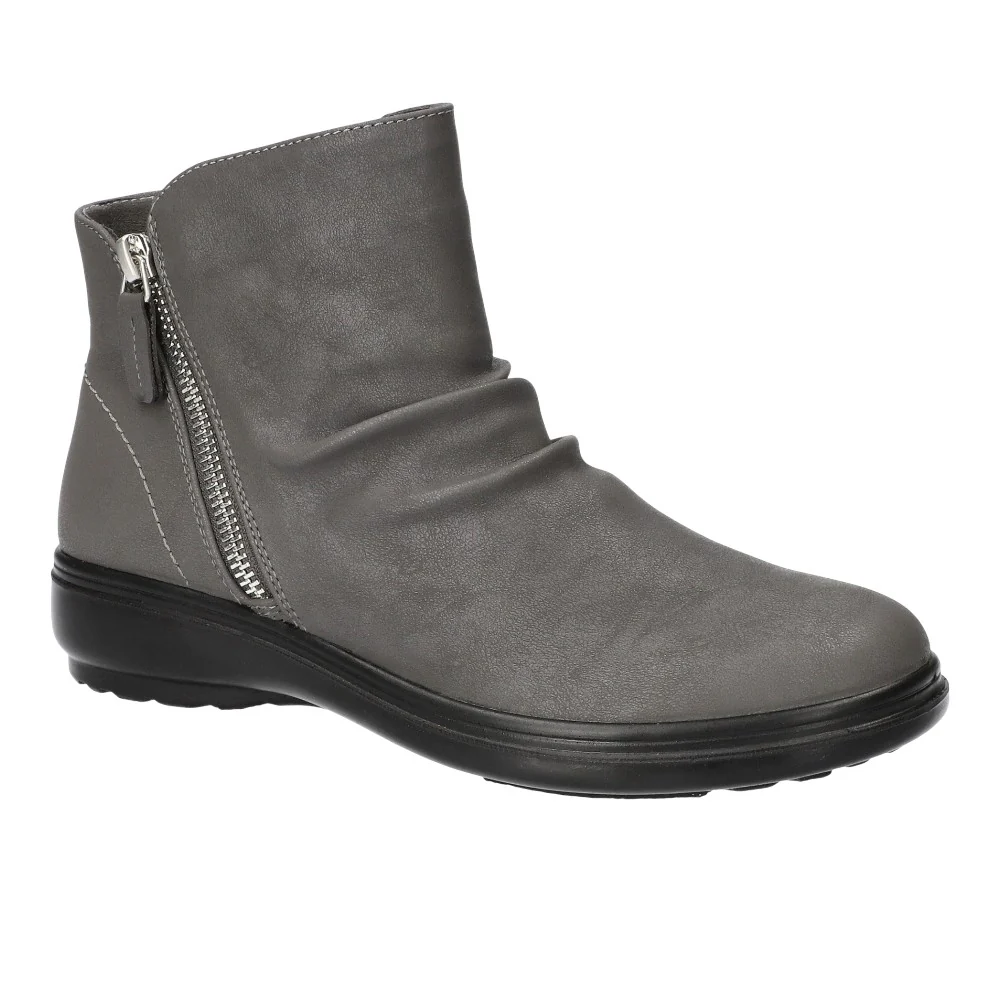 Lyra Double Zipper Ankle Round Toe Zippered Booties - Image 2