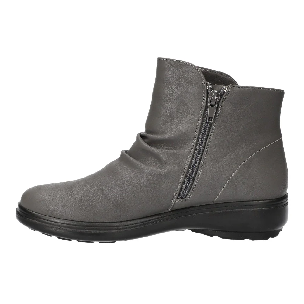Lyra Double Zipper Ankle Round Toe Zippered Booties - Image 3