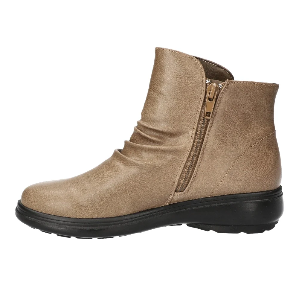 Lyra Double Zipper Ankle Round Toe Zippered Booties - Image 3