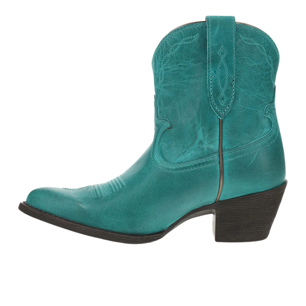 Maggie Embroidered Pointed Toe Pull On Cowboy Booties - Image 3