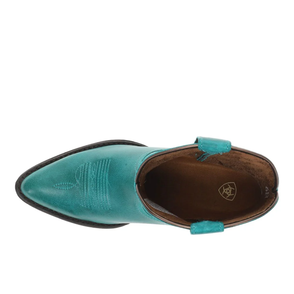 Maggie Embroidered Pointed Toe Pull On Cowboy Booties - Image 4