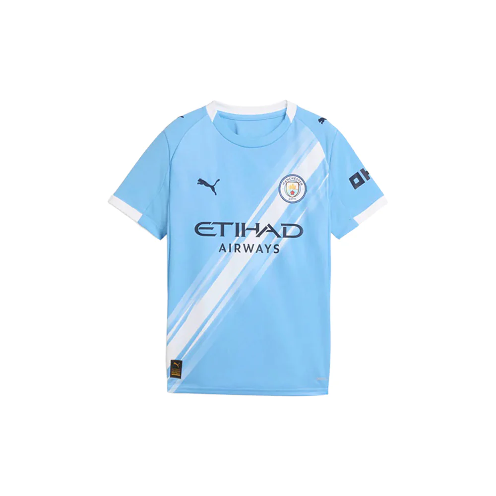 Manchester City Home Crew Neck Short Sleeve Replica Jersey (Youth)