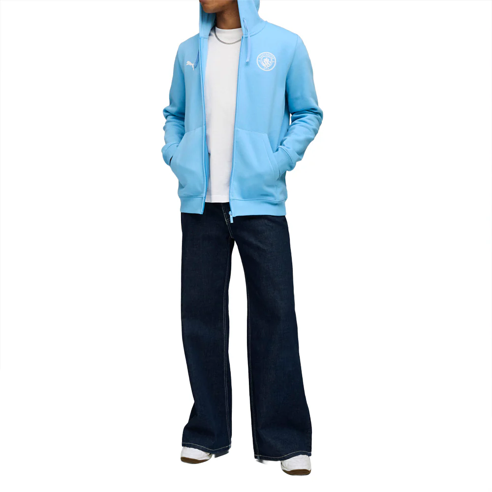 Manchester City Soccer Essentials Full Zip Hoodie - Image 5