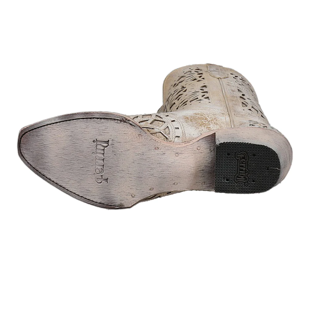 Mandala Metallic Inlay Snip Toe Pull On Cowboy Boots - Image 5