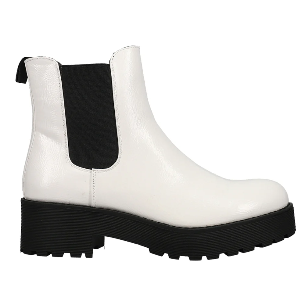 Maps Platform Round Toe Chelsea Boots