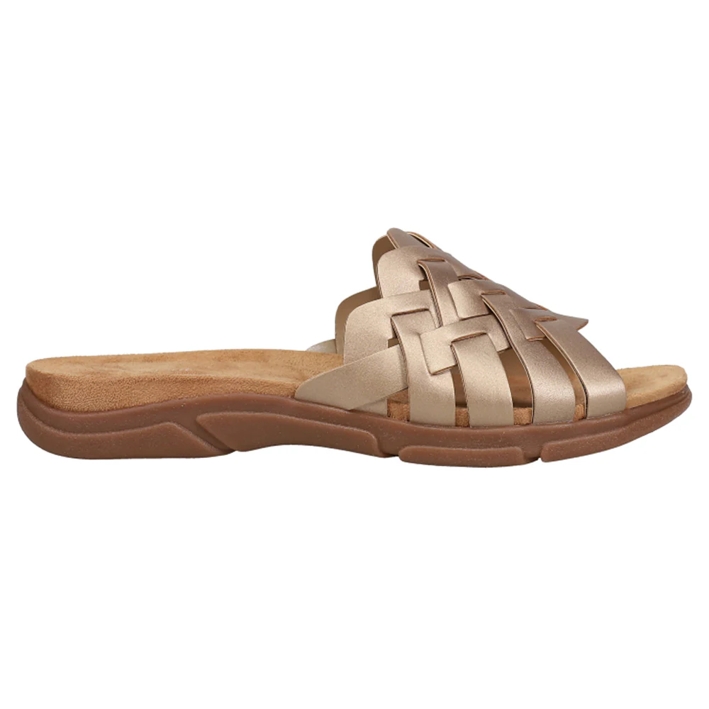 Marsha Metallic Slide Sandals