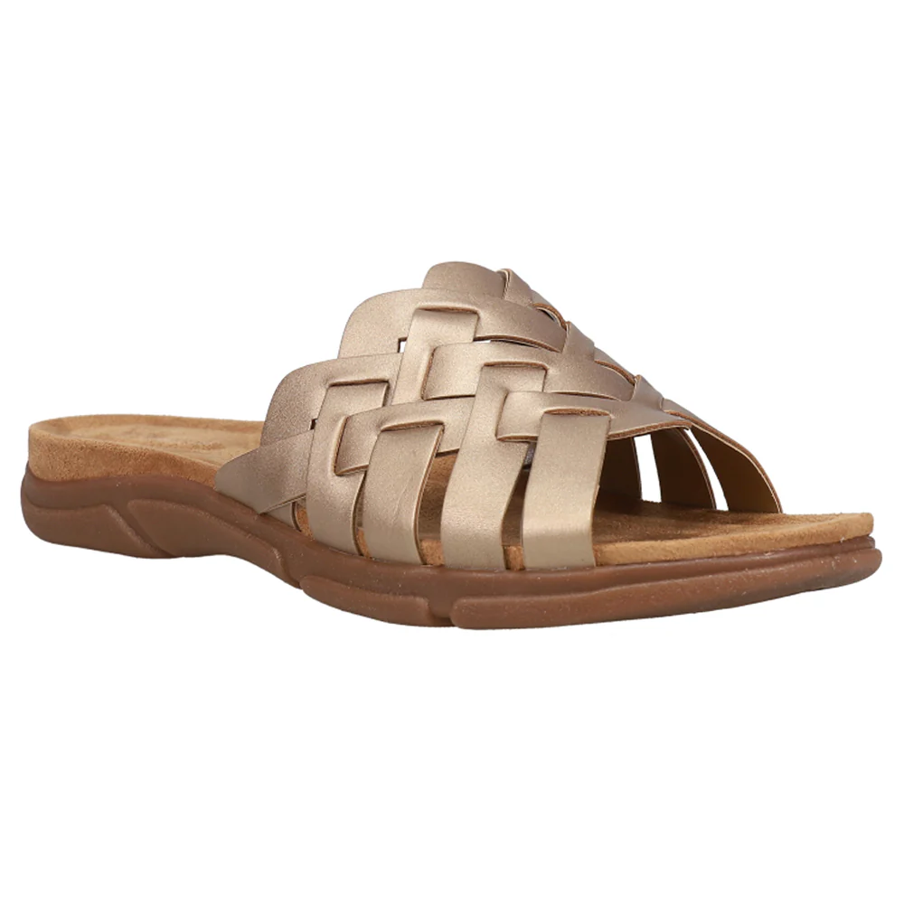 Marsha Metallic Slide Sandals - Image 2