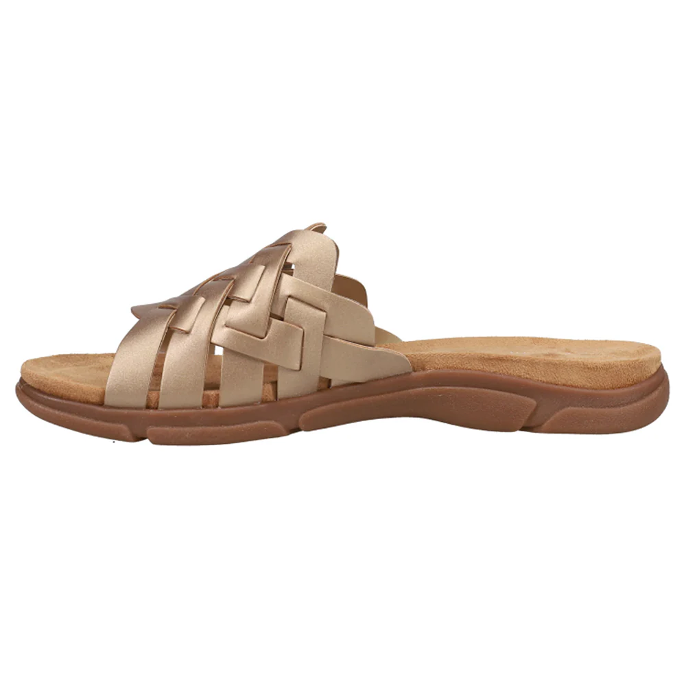 Marsha Metallic Slide Sandals - Image 3