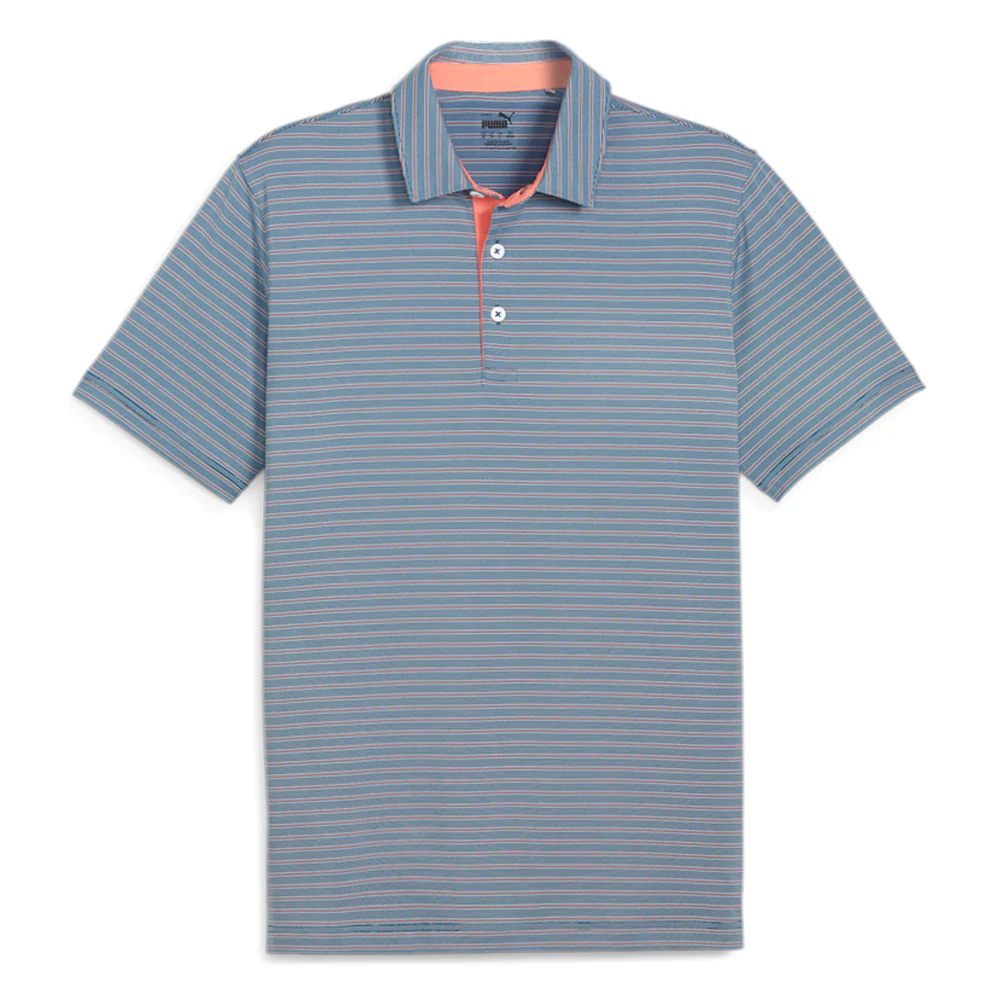 MATTR Bay Striped Short Sleeve Polo Shirt