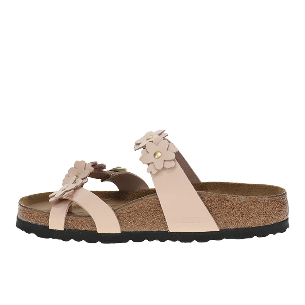 Mayari Flower Embellishment Natural Leather Sandals - Image 3