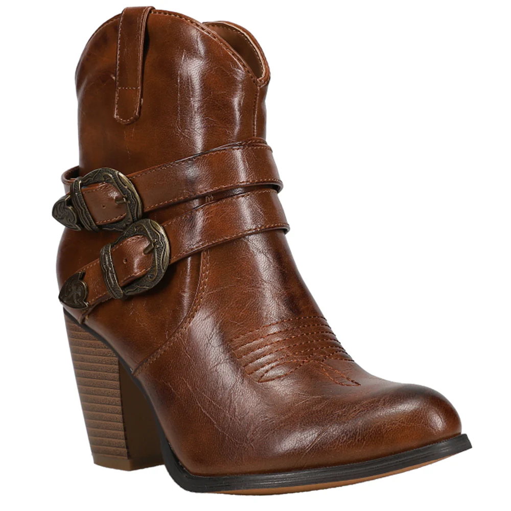 Maybelle Round Toe Zippered Booties - Image 2