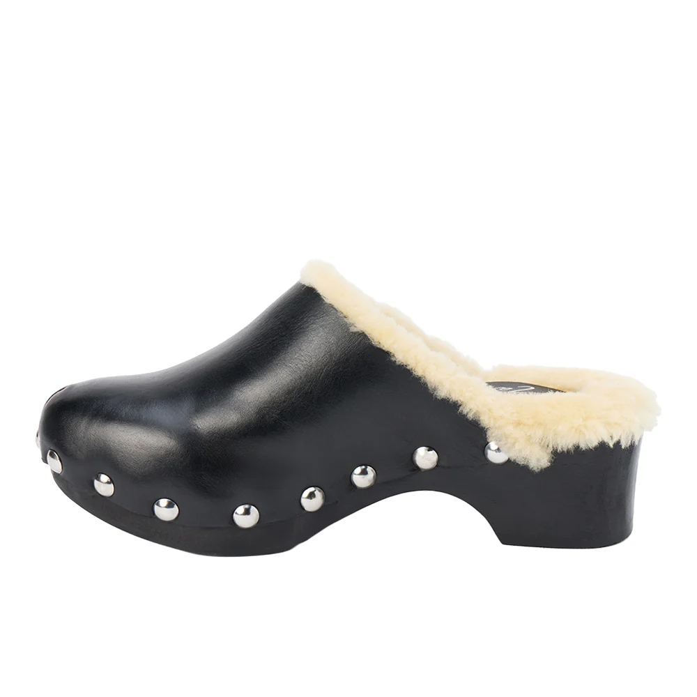 Mayfair Shearling Clogs - Image 3