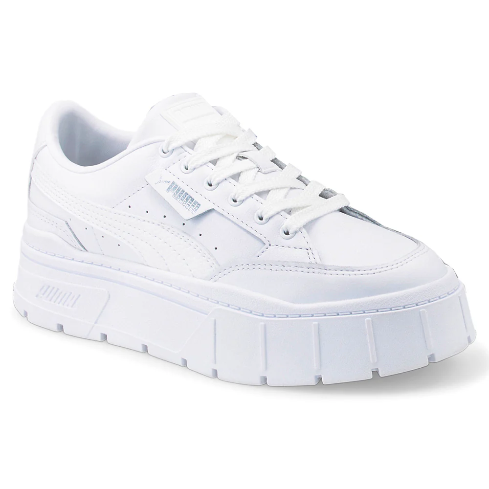 Mayze Stack Leather Platform Lace Up Sneakers - Image 2