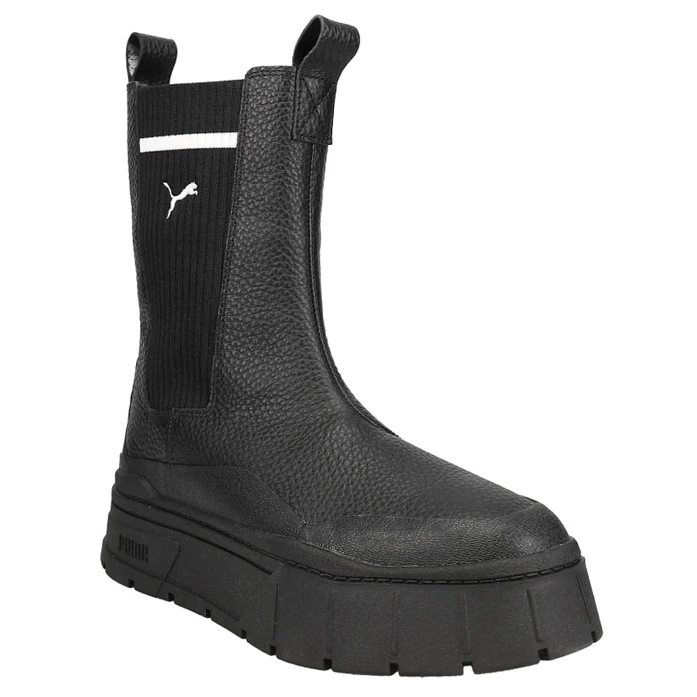 Mayze Stack Round Toe Pull On Platform Chelsea Boots - Image 2