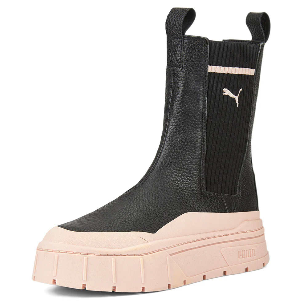 Mayze Stack Round Toe Pull On Platform Chelsea Boots - Image 2