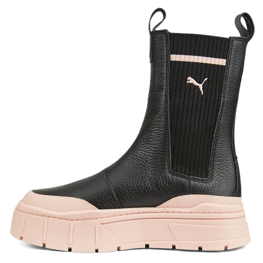 Mayze Stack Round Toe Pull On Platform Chelsea Boots - Image 3