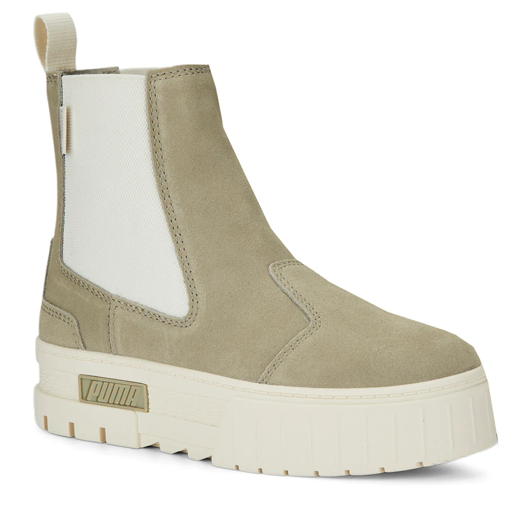Mayze Suede Round Toe Platform Chelsea Boots - Image 2