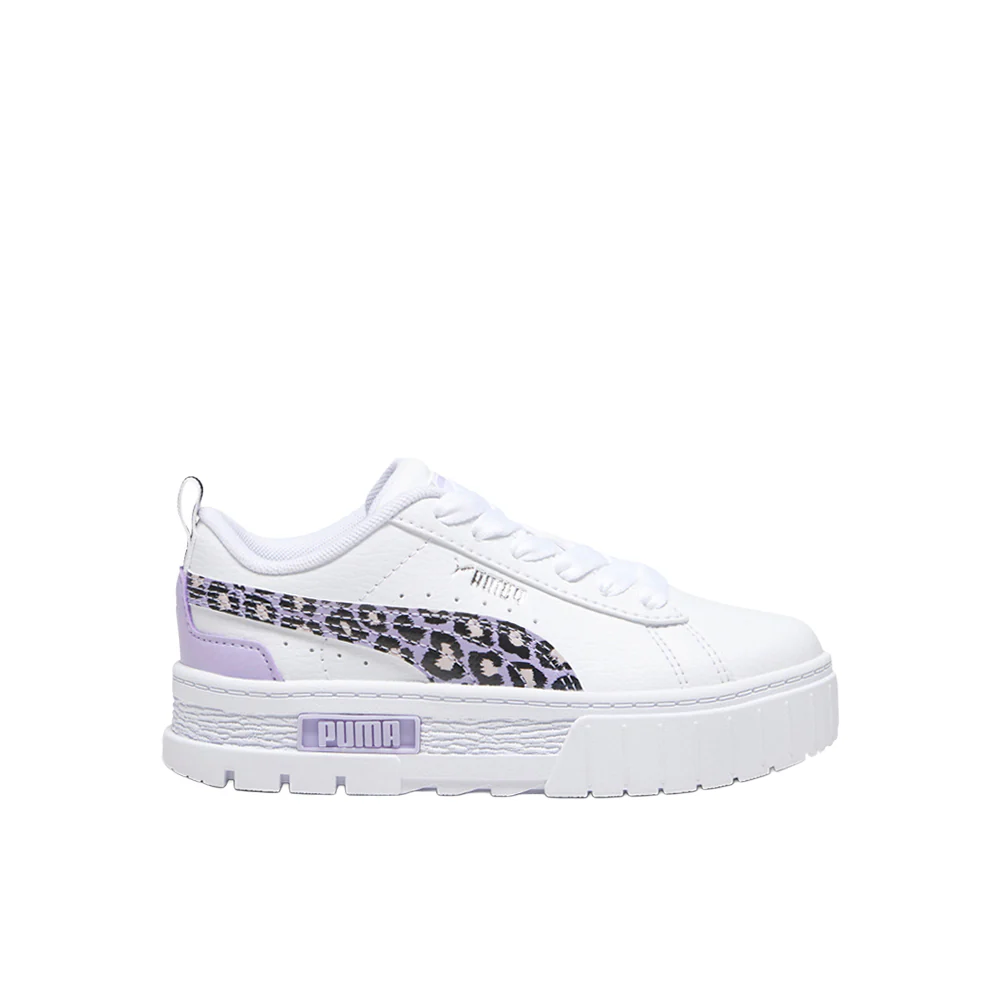 Mayze Wild Leopard Lace Up Sneakers (Little Kid)
