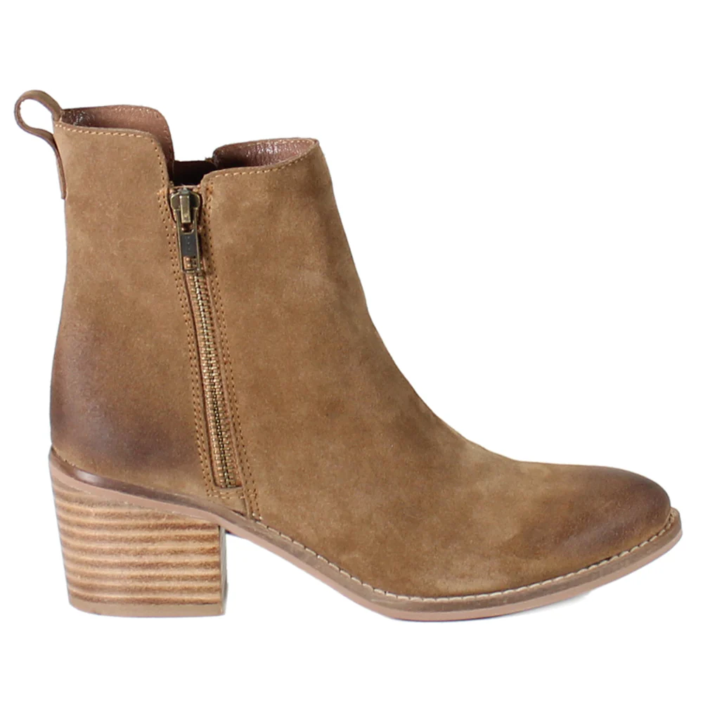 Maze Walk Round Toe Zippered Boots