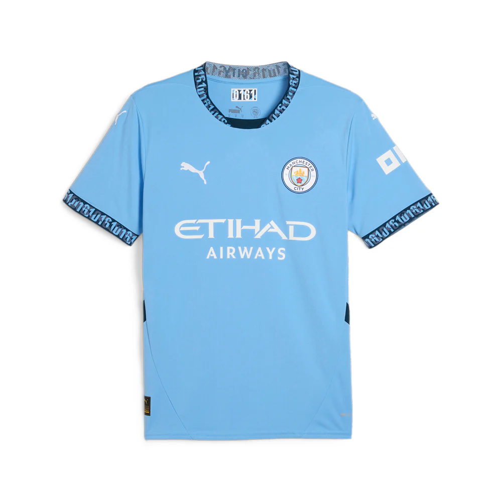 Manchester City F.C. Home Crew Neck Short Sleeve Soccer Jersey
