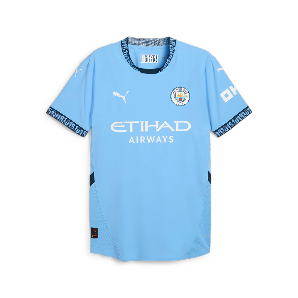 Manchester City F.C. Home Crew Neck Short Sleeve Soccer Jersey