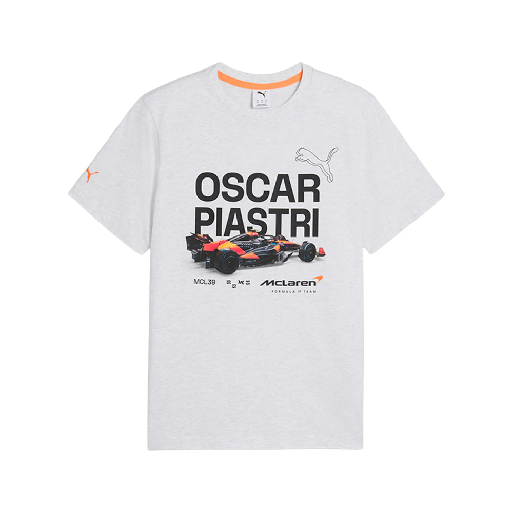 Mclaren Racing Driver Piastri Graphic Crew Neck Short Sleeve T-Shirt