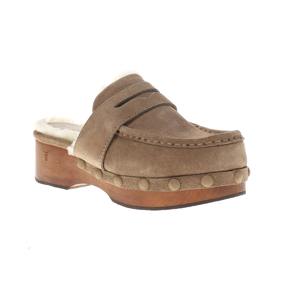 Melody Shearling Platform Clogs - Image 2