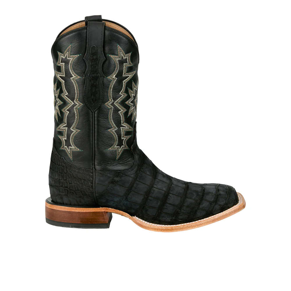 Miguel 11 Inch Sueded American Alligator Square Toe Cowboy Boots
