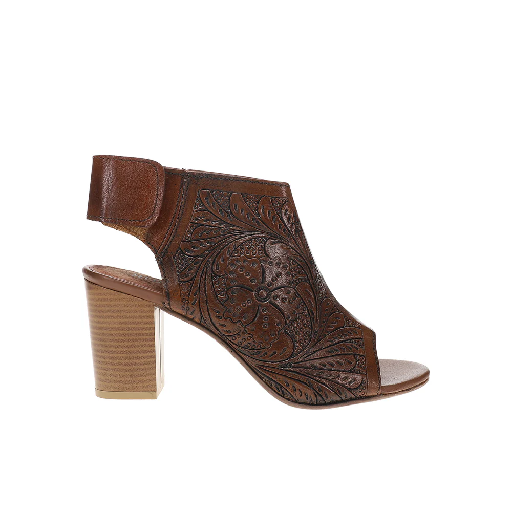 Mika Hook And Loop Block Heel Sandals