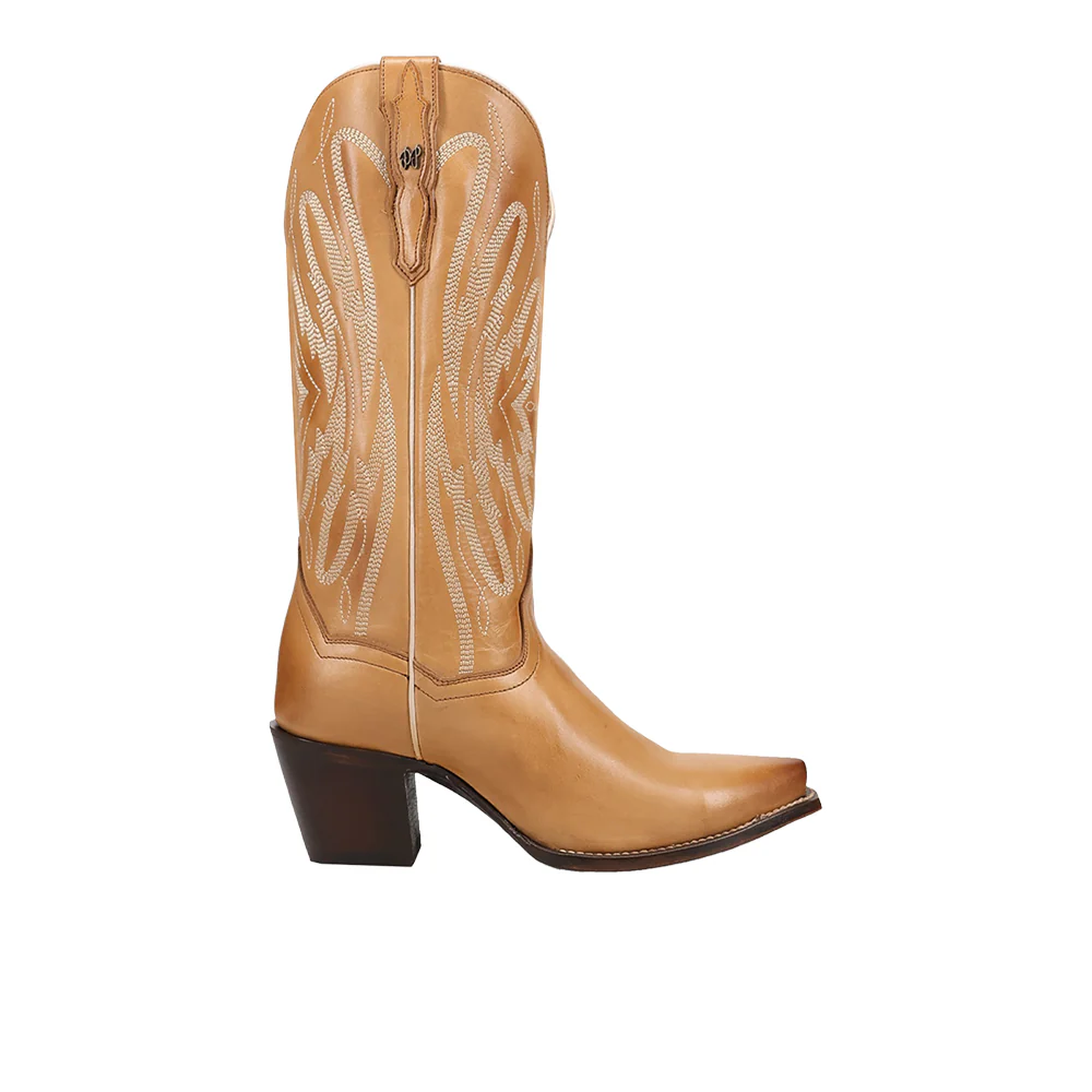 Mila Leather Snip Toe Pull On Cowboy Boots